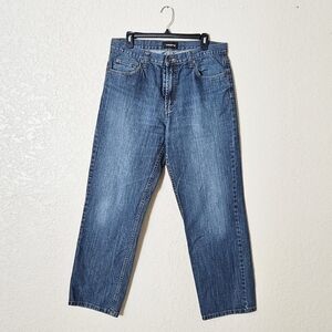 Claiborne Men's Classic Straight Jeans 34X32 MEDIUM WASH